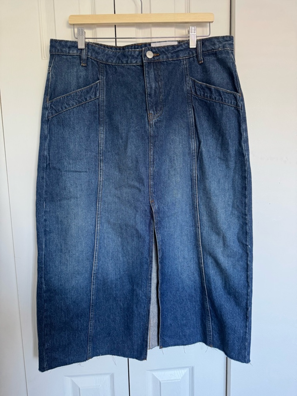 Noisy may Dark Blue Denim Straight Skirt-Style Jeans size xl